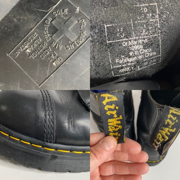 Dr Martens 10966 Steel Toe Cap Combat Boots Black Leather 10 Eye Lace Up Punk 11 - Picture 16 of 16